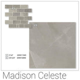 Madison Celeste 24 in. x 24 in. Polished Porcelain Stone Look Floor and Wall Tile (16 sq. ft./Case)