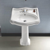 Nameeks Traditional Pedestal Sink in White
