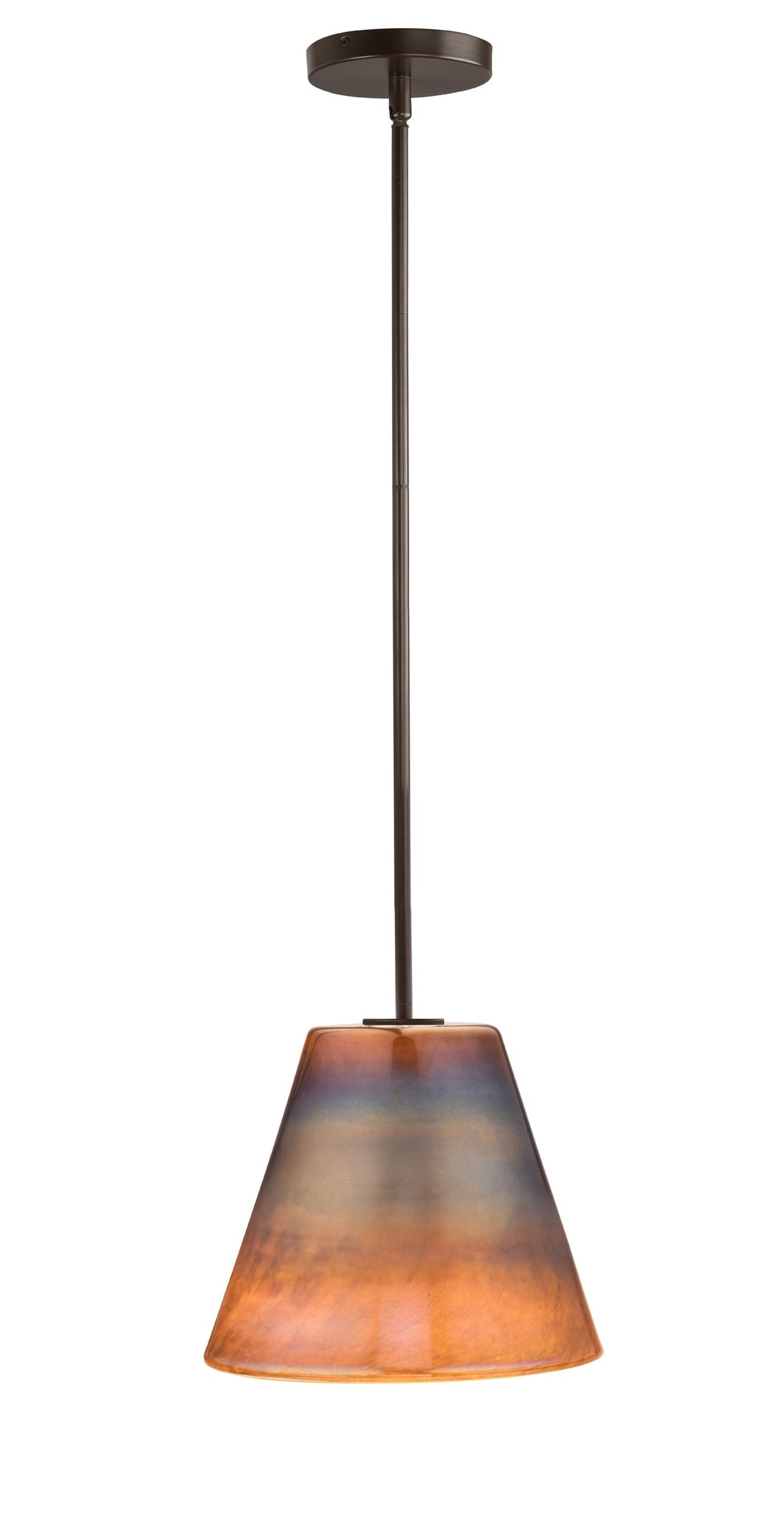Portfolio Bronze Transitional Cylinder Pendant Light