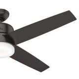Hunter Advocate 54-in Noble Bronze Indoor Smart Ceiling Fan with Integrated LED Light, Wi‑Fi/DC Motor, Remote (4-Blade)