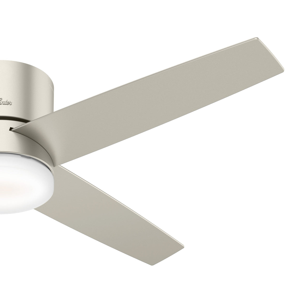 Hunter Advocate 54-in Matte Nickel Indoor Smart Ceiling Fan with Integrated LED Light & Remote, Wi‑Fi SIMPLEconnect, DC Motor (4-Blade)