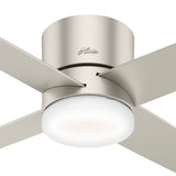 Hunter Advocate 54-in Matte Nickel Indoor Smart Ceiling Fan with Integrated LED Light & Remote, Wi‑Fi SIMPLEconnect, DC Motor (4-Blade)
