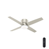 Hunter Advocate 54-in Matte Nickel Indoor Smart Ceiling Fan with Integrated LED Light & Remote, Wi‑Fi SIMPLEconnect, DC Motor (4-Blade)