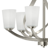 Kichler Layla 6-Light Brushed Nickel Transitional Chandelier, 24.25-in W x 23.5-in H