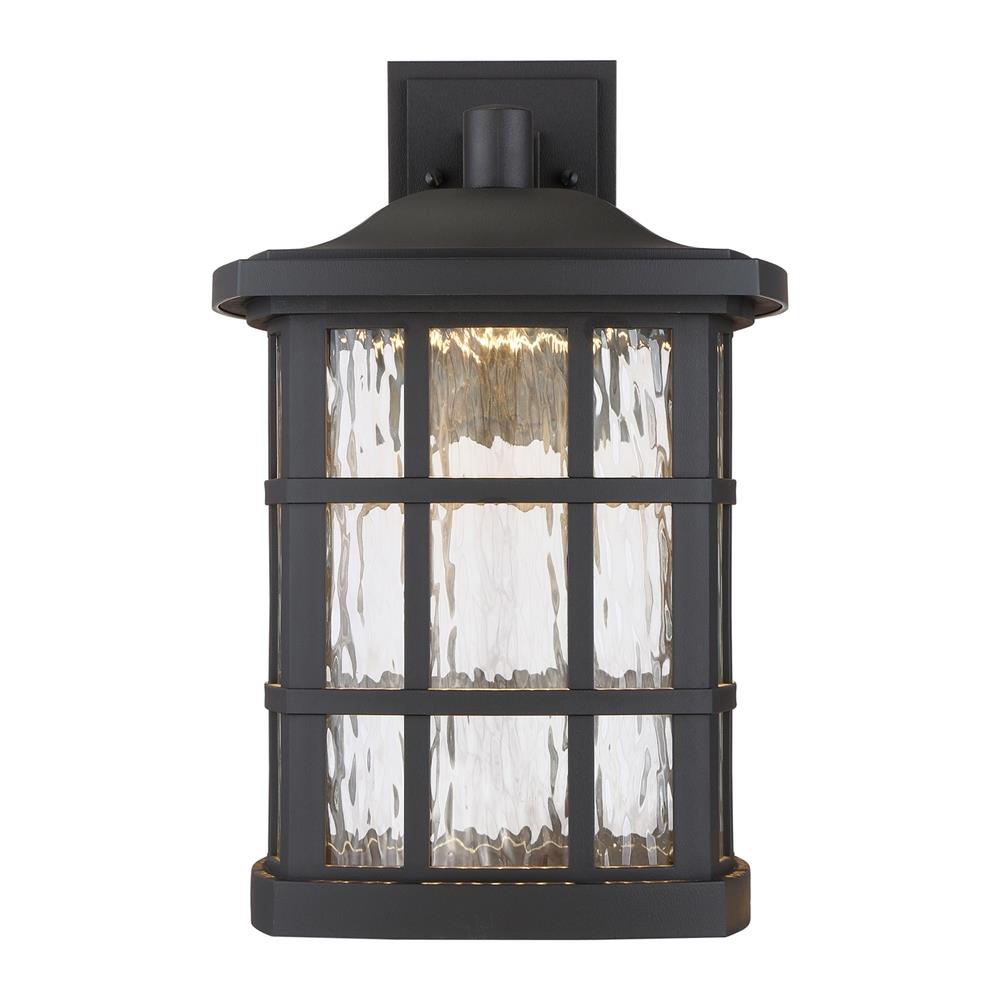 Quoizel Stonington 17-in H Matte Black LED Outdoor Wall Light