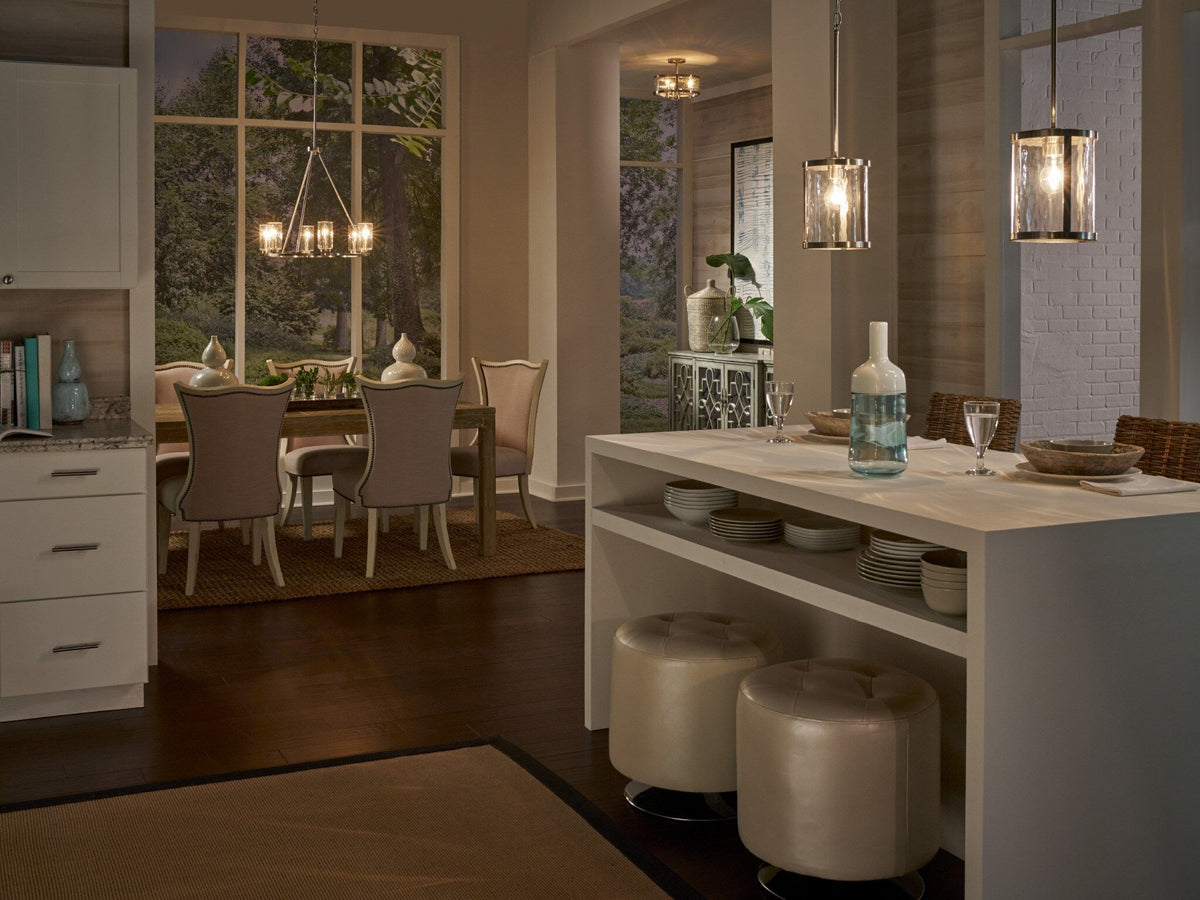 Kichler Marita 13-in Brushed Nickel Coastal Incandescent Semi-Flush Mount Light