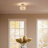 Kichler Edenbrook 11.38-in Brushed Nickel Modern/Contemporary Incandescent Semi-Flush Mount Light