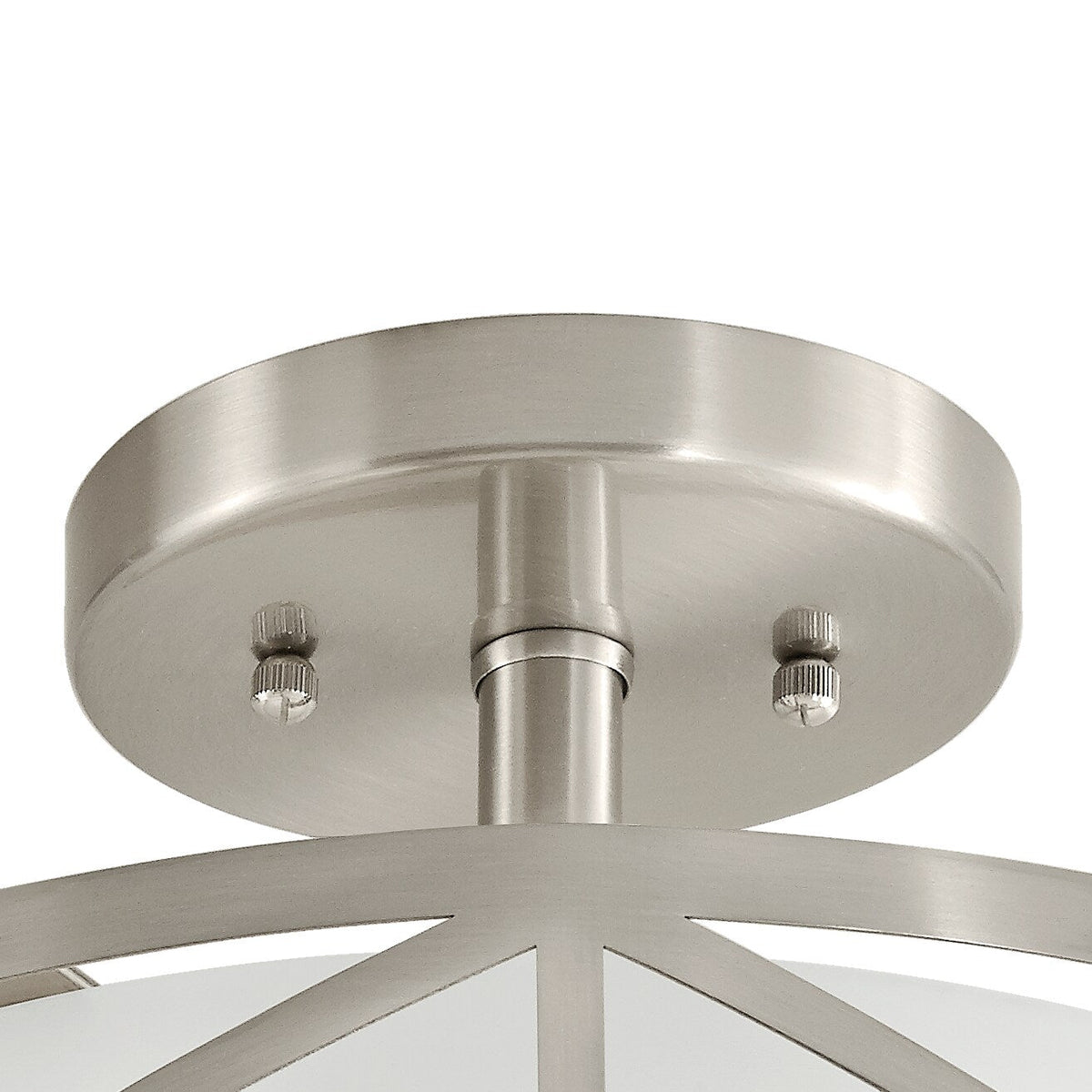 Kichler Edenbrook 11.38-in Brushed Nickel Modern/Contemporary Incandescent Semi-Flush Mount Light