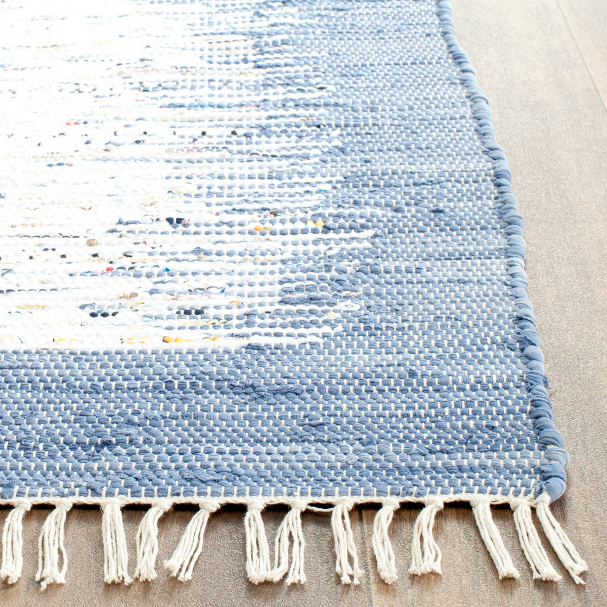 Safavieh Montauk Keeling 2 x 7 Ivory/Dark Blue Indoor Coastal Handcrafted Runner Rug