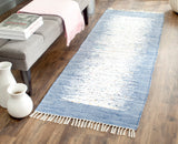 Safavieh Montauk Keeling 2 x 7 Ivory/Dark Blue Indoor Coastal Handcrafted Runner Rug