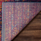 Safavieh Evoke Livia 2 x 9 Blue/Fuchsia Indoor Distressed/Overdyed Vintage Runner