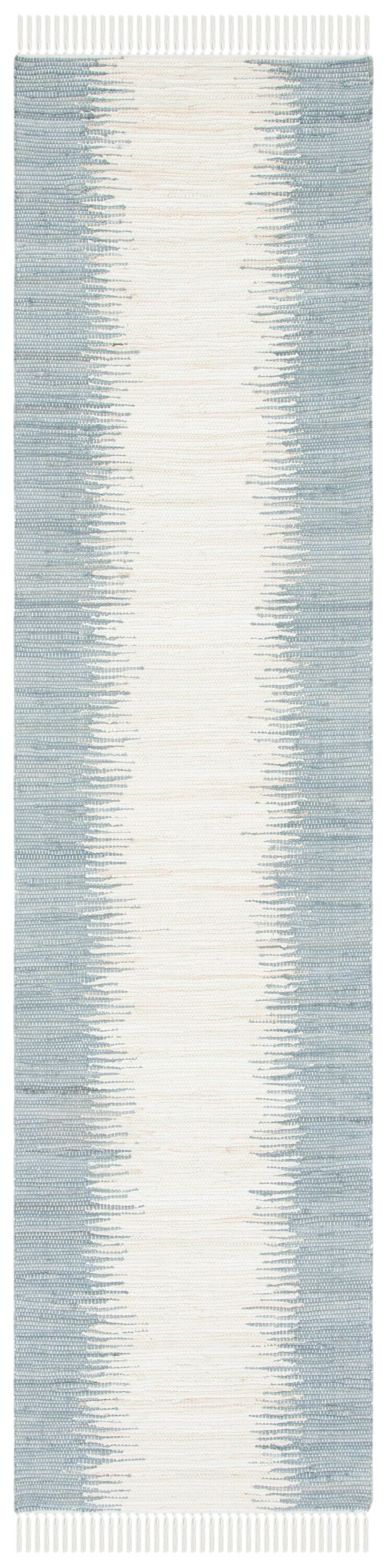 Safavieh Montauk Morro 2-ft 3-in x 6-ft Gray Indoor Stripe Coastal Handcrafted Runner Rug