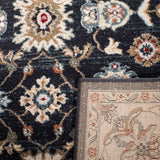 Safavieh Lyndhurst Samadan 7 x 7 Black/Creme Square Indoor Floral/Botanical Oriental Area Rug