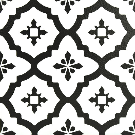FloorPops Black 12-in x 12-in Water Resistant Peel and Stick Vinyl Tile Flooring, 20-sq ft Carton