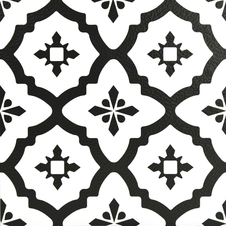 FloorPops Black 12-in x 12-in Water Resistant Peel and Stick Vinyl Tile Flooring, 20-sq ft Carton