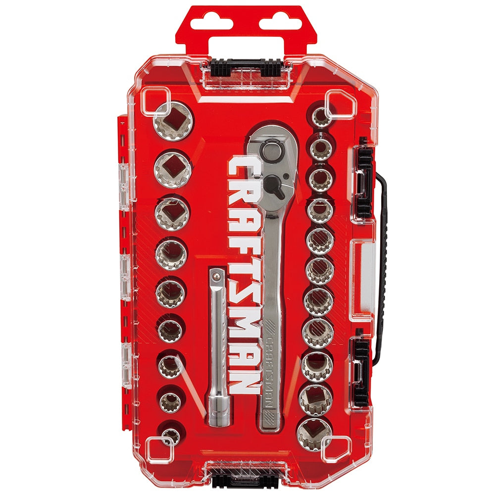 CRAFTSMAN 22-Piece 72-Tooth 1/2-in Drive Quick-Release Ratchet & Universal Socket Set