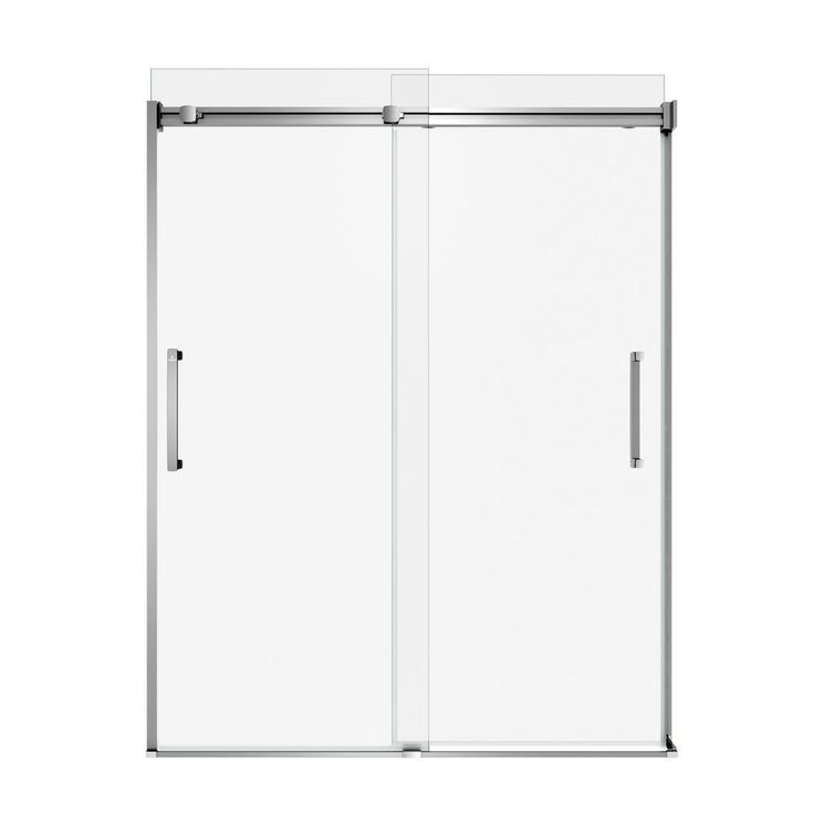 Coronado Acrylx 60 in. x 30 in. Single Threshold Left Drain Shower Kit in White with Bench with Door in Chrome
