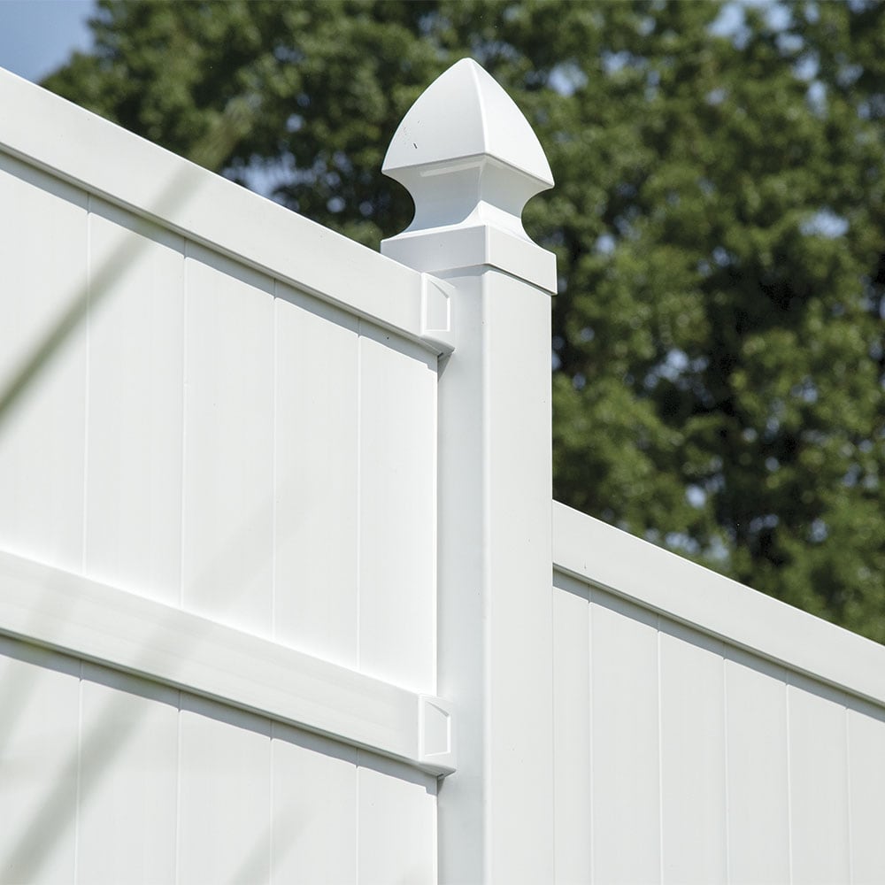 Freedom Set and Secure 3-in White Vinyl Bracket For Vinyl Fence 2-Pack