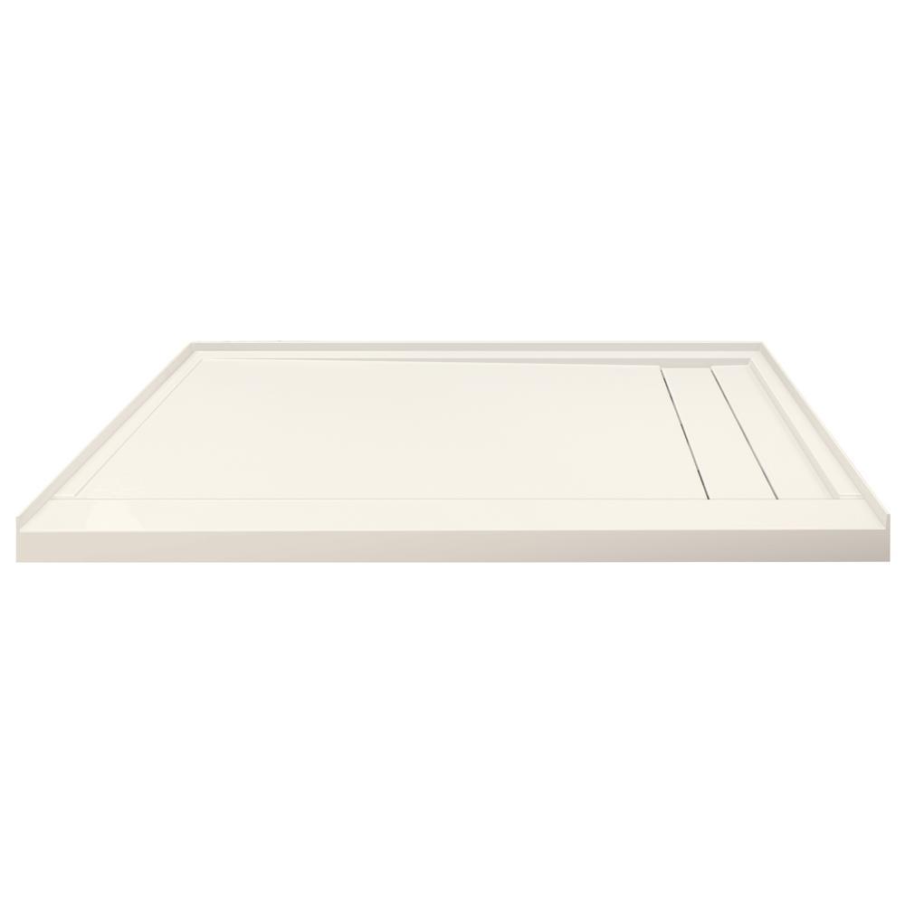 Linear 30 in. x 60 in. Single Threshold Shower Base with a Right Drain in Grey - Super Arbor