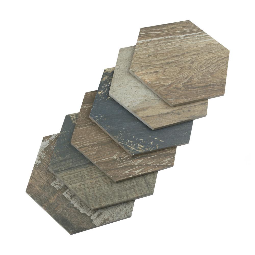 Gaugin Hex Catan Shadow 8-5/8 in. x 9-7/8 in. Porcelain Floor and Wall Tile (11.56 sq. ft. / case)