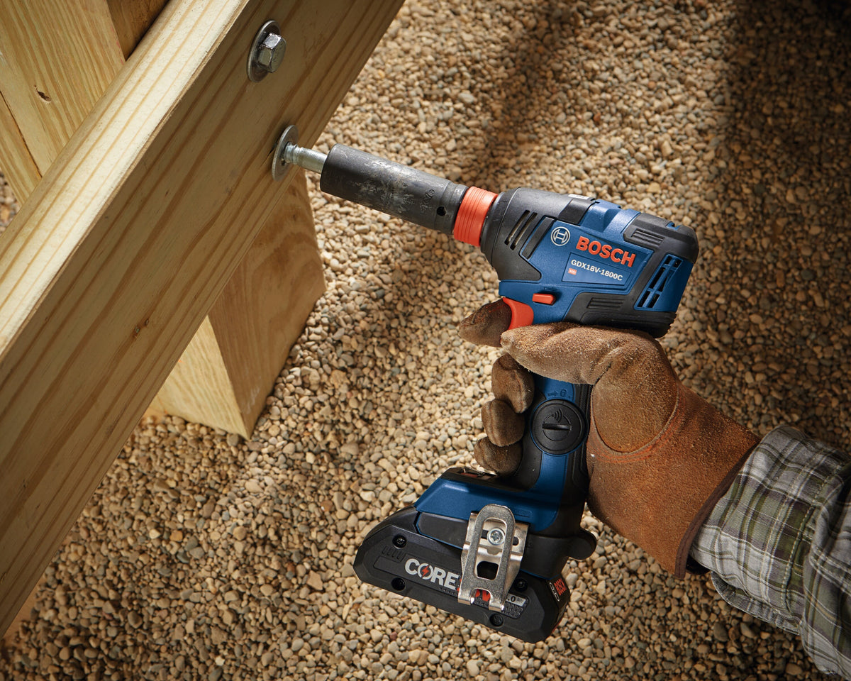 Bosch Freak CORE18V 1/2-in Two-In-One Brushless Cordless Impact Driver/Wrench Kit, Variable Speed, 4.0Ah Battery, Charger & Bag