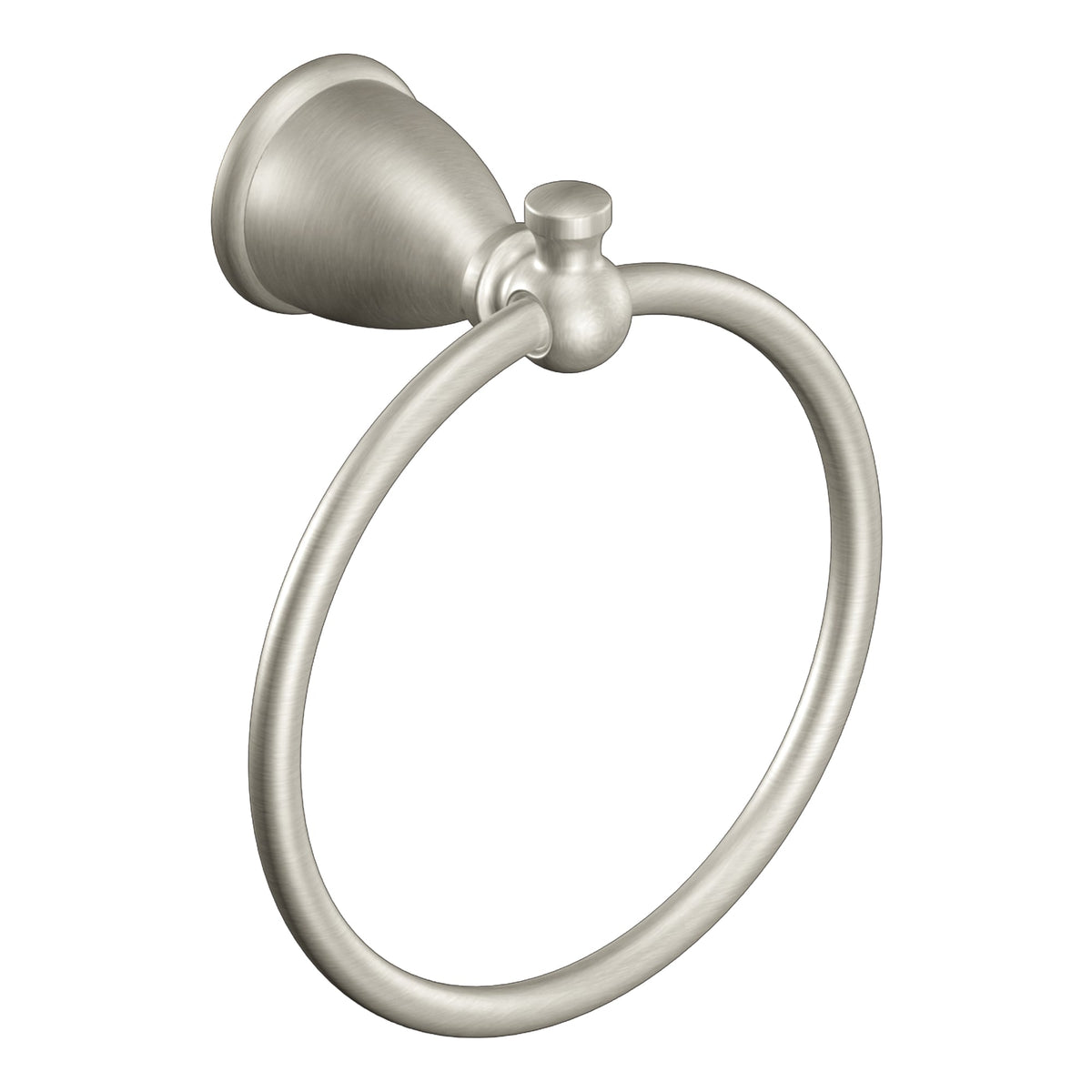 Moen Caldwell 3-Piece Decorative Bathroom Hardware Set, Brushed Nickel - 18-in Towel Bar, Pivoting Toilet Paper Holder, Towel Ring