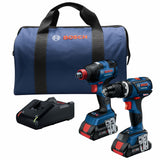 Bosch 2-Tool CORE18V Brushless Power Tool Combo Kit with Soft Case, Charger and (2) 4.0Ah Batteries – GXL18V-251B25