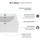 Swiss Madison Voltaire 18 in. Square Ceramic Vessel Sink in Glossy White