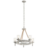 Kichler Minnow 5-Light Distressed White Coastal Chandelier