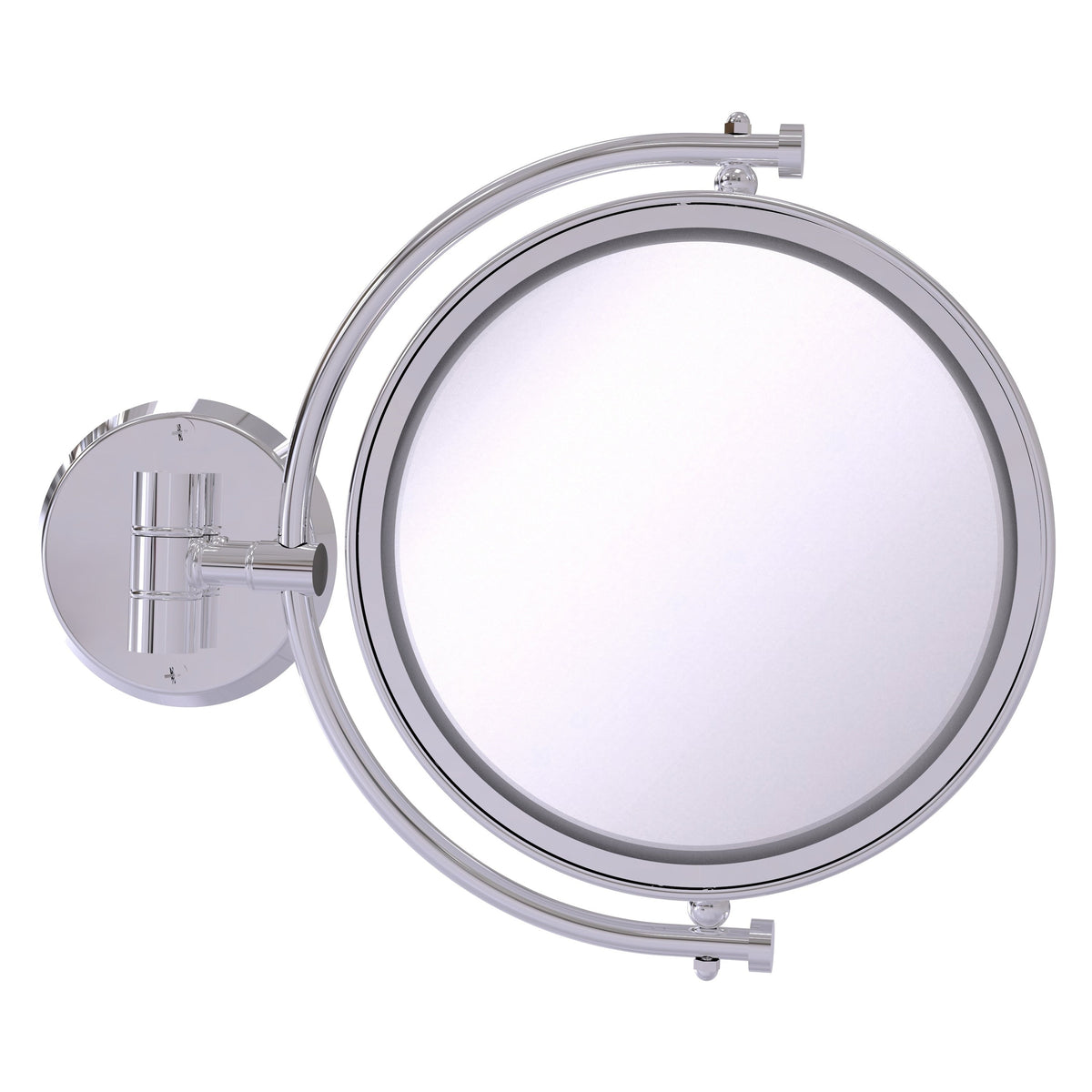 Allied Brass 8-in x 10-in Polished Chrome Double-Sided 2x Magnifying Wall-Mounted Vanity Mirror