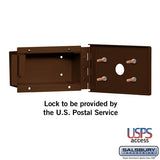 Bronze Recessed Mounted USPS Access Key Keeper