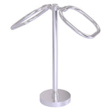 Allied Brass Satin Chrome Freestanding Countertop Double Towel Ring