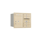 3700 Horizontal Series 5-Compartment with 1-Parcel Locker Recessed Mount Mailbox - Super Arbor