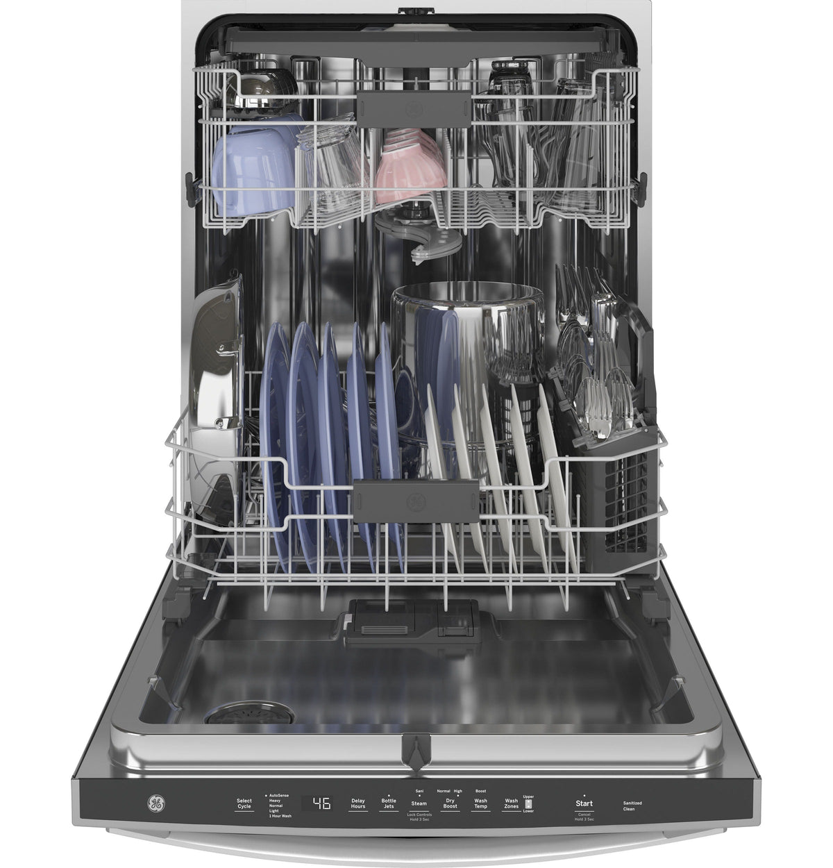 GE Dry Boost 46-Decibel Top Control 24-in Built-In Dishwasher (Fingerprint-Resistant Stainless Steel) ENERGY STAR