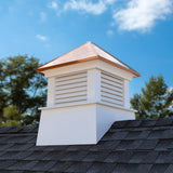 Good Directions Cornwall 26-in x 32-in White Vinyl Cupola with 24-Gauge Copper Hip Roof