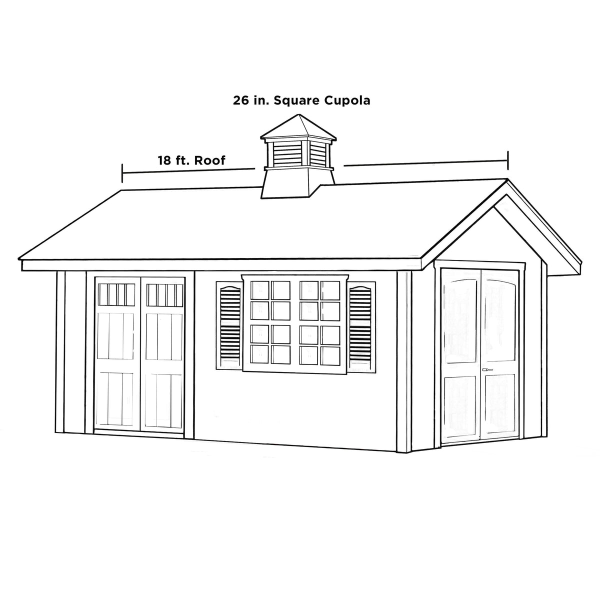 Good Directions Cornwall 26-in x 32-in White Vinyl Cupola with 24-Gauge Copper Hip Roof