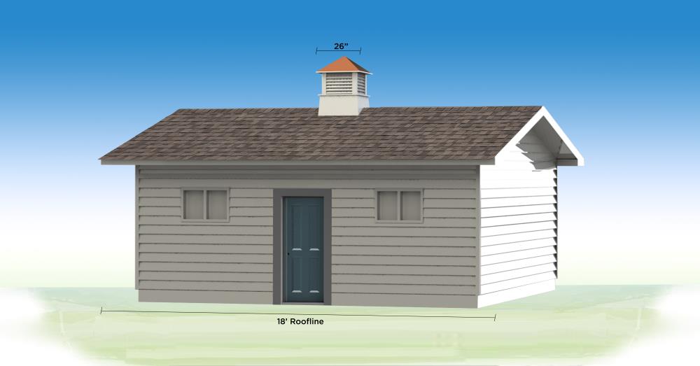 Good Directions Newtown 26-in x 32-in White Vinyl Cupola with Wood Roof