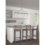 Progress Lighting Tiana 5-Light Driftwood and Brushed Nickel Transitional Chandelier, 45.5-in W x 22-in H