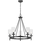 Progress Lighting Strahan 5-Light Black Transitional Chandelier