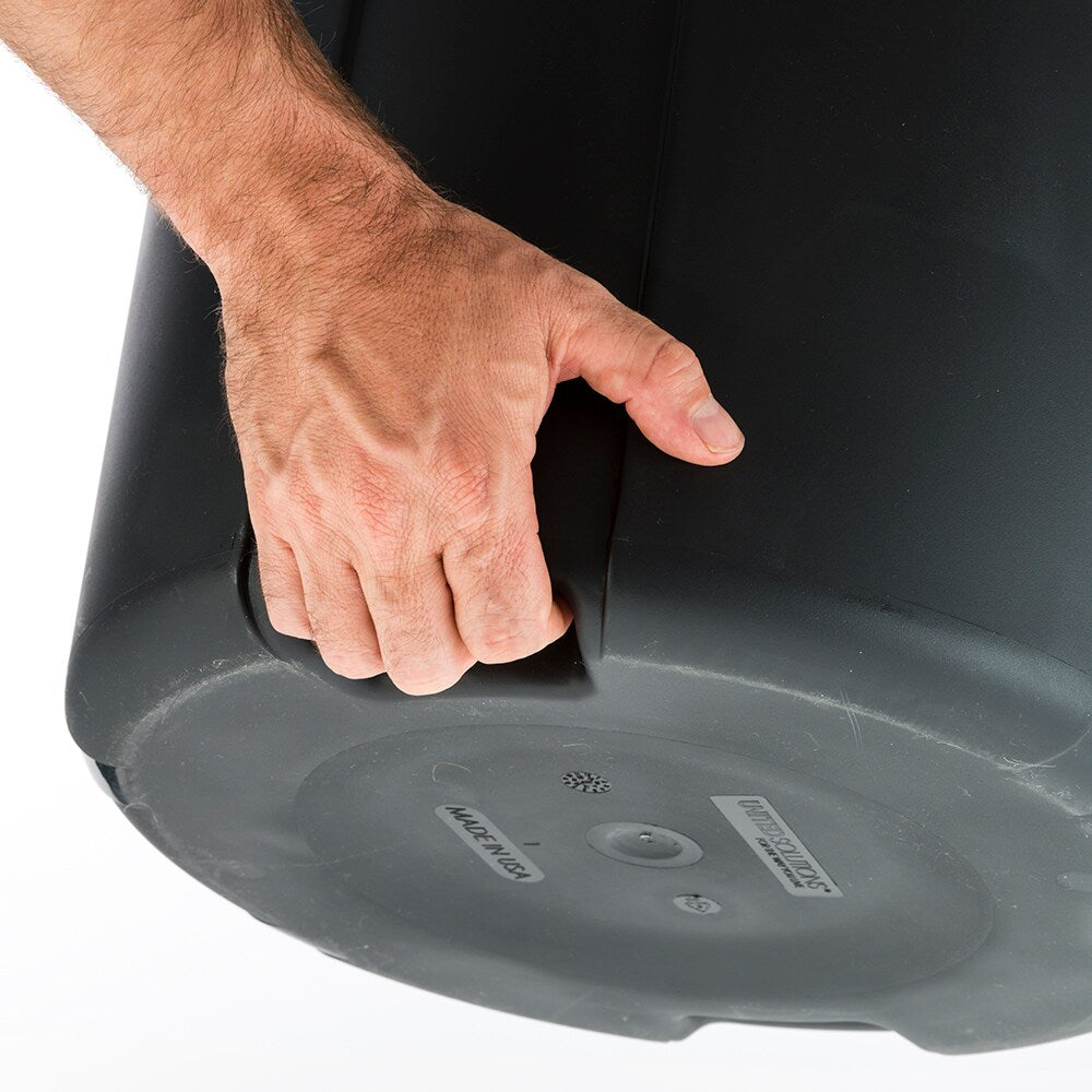 Blue Hawk 20-Gallon Black Plastic Trash Can with Lid