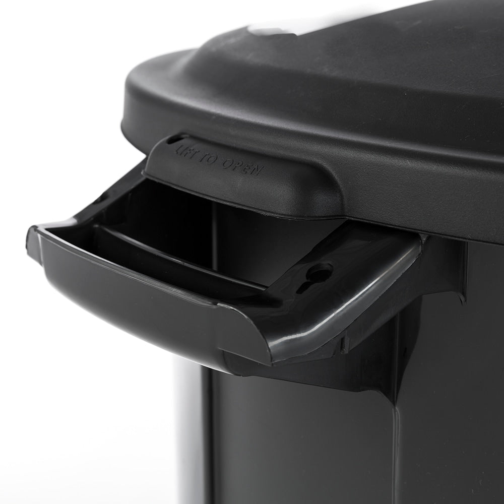 Blue Hawk 20-Gallon Black Plastic Trash Can with Lid