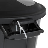 Blue Hawk 20-Gallon Black Plastic Trash Can with Lid
