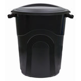 Blue Hawk 20-Gallon Black Plastic Trash Can with Lid