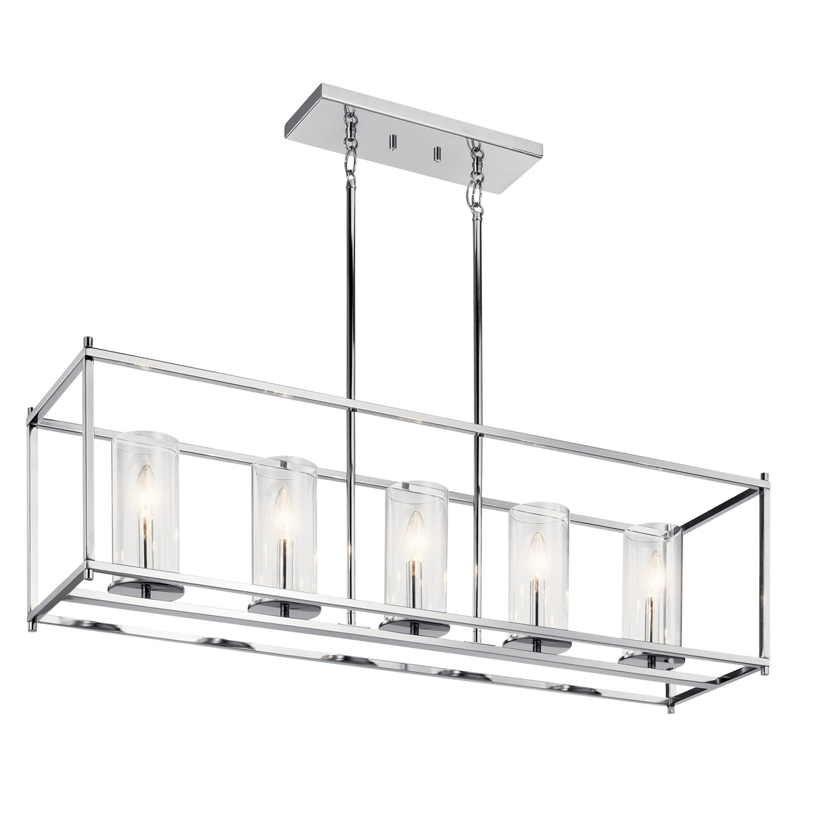 Kichler Crosby 5-Light Chrome Transitional Cage Chandelier