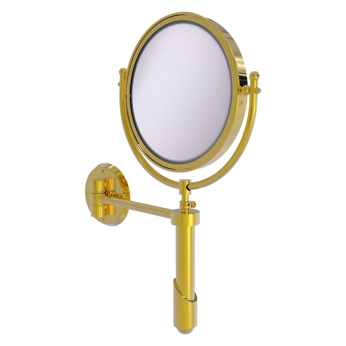 Allied Brass Soho 8-in x 15-in Polished Brass Double-Sided Magnifying Wall-Mounted Vanity Mirror
