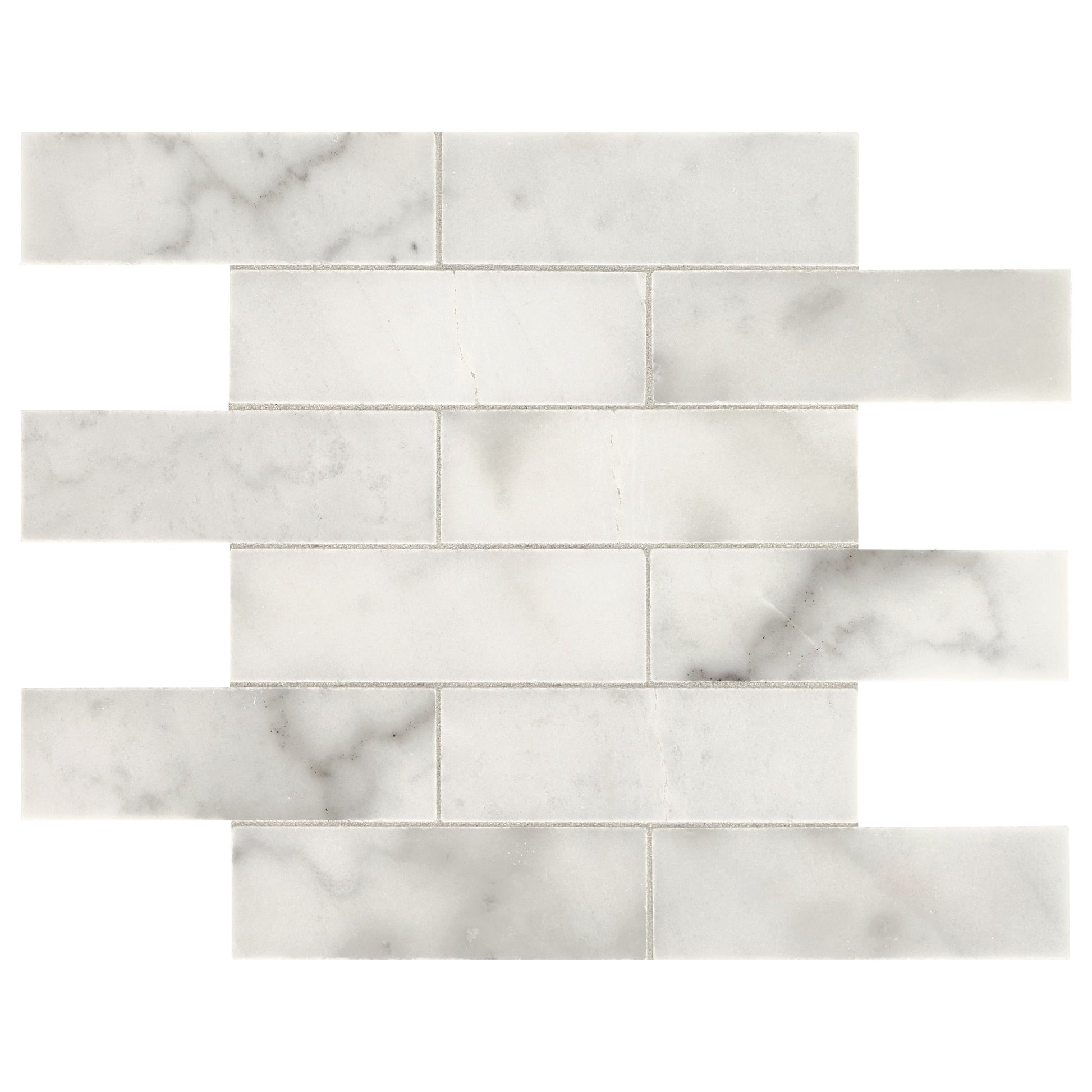 Daltile Genuine Stone Sterling White 11-in x 14-in Unglazed Natural stone Marble Marble look Mosaic Floor and Wall Tile product image