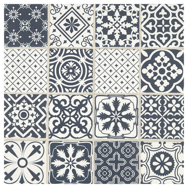 American Olean VitaScape Midnight Satin 12-in x 12-in Satin Ceramic Mixed Pattern Wall Tile (1-sq. ft/ Piece)