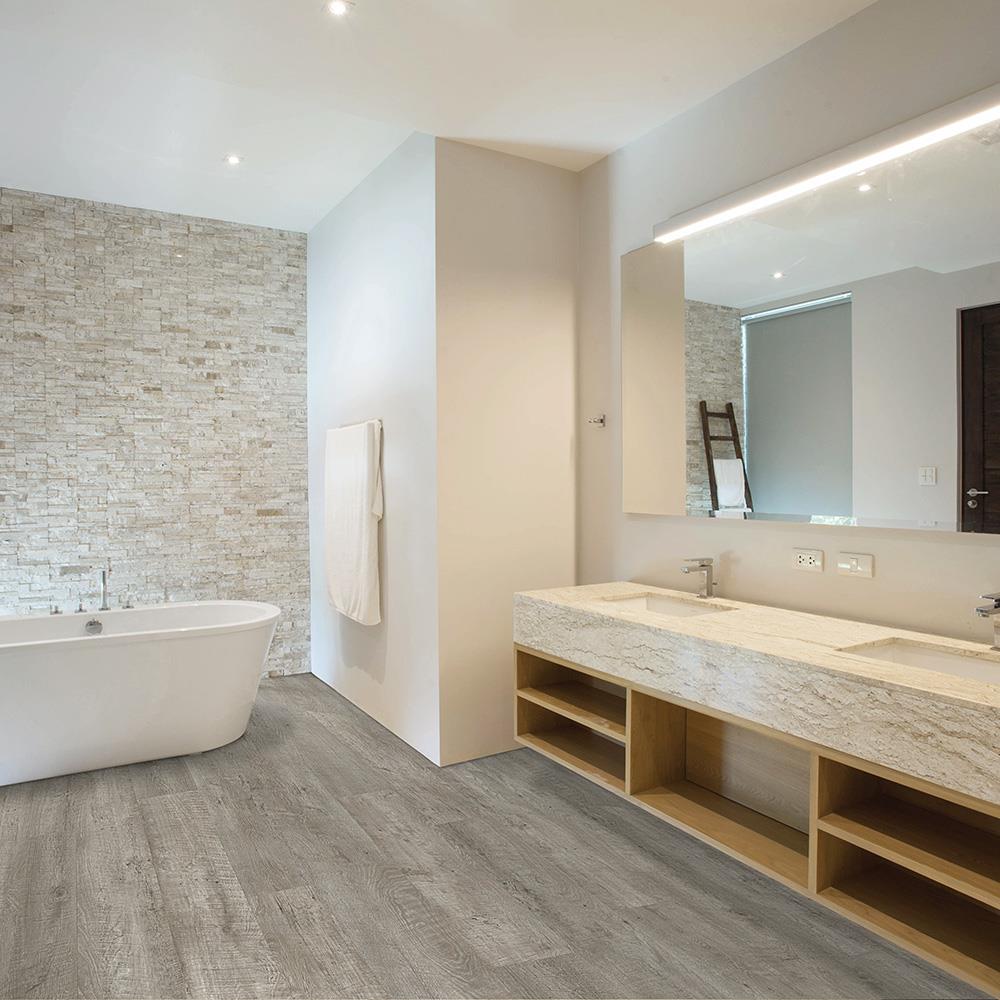 Mohawk Stone Range 7-3/4-in W x 4-1/2-mm T Waterproof Interlocking Luxury Vinyl Plank Flooring, 18.22-sq ft Carton
