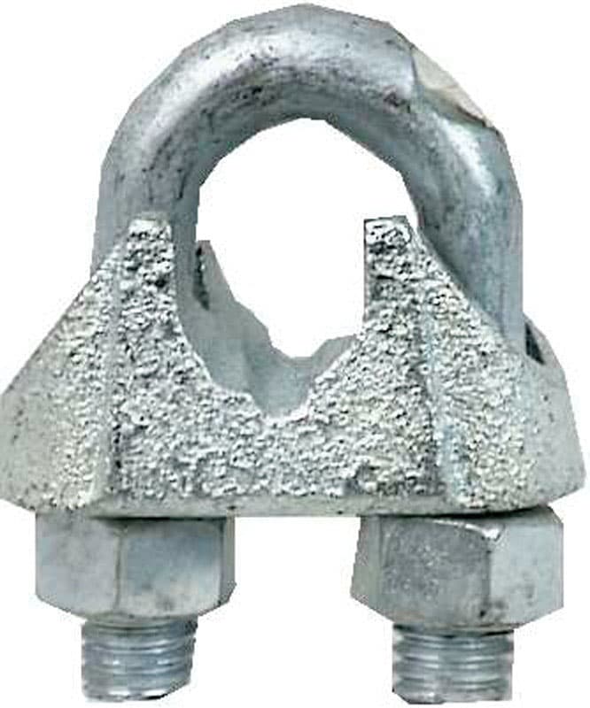 Campbell Electrogalvanized Malleable Iron Wire Rope Clip, 2-3/4 in. Length