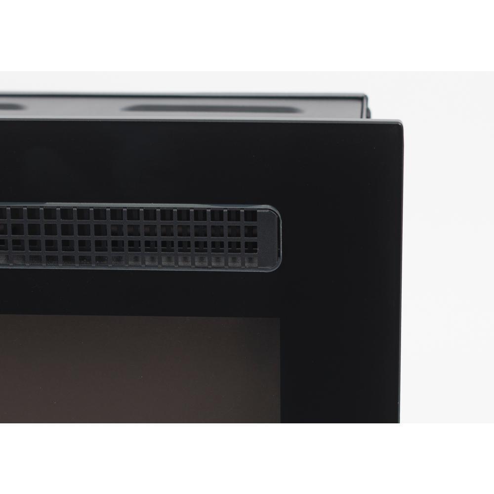 Slimline 36 in. Wall Mount and Recessed Electric Fireplace in Black - Super Arbor
